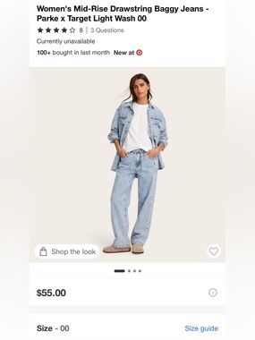 Target Parke Drawstring baggy jeans